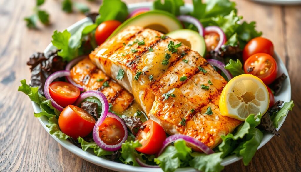 Grilled Salmon Salad