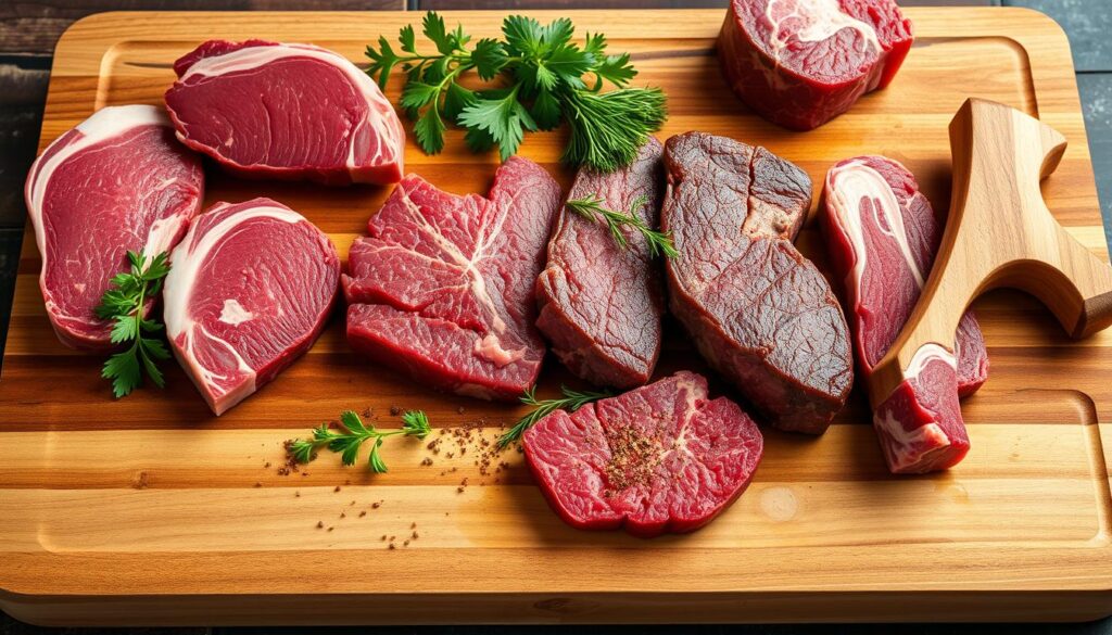 Various beef cuts