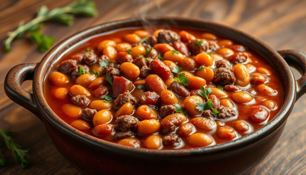 baked beans with ground beef recipe