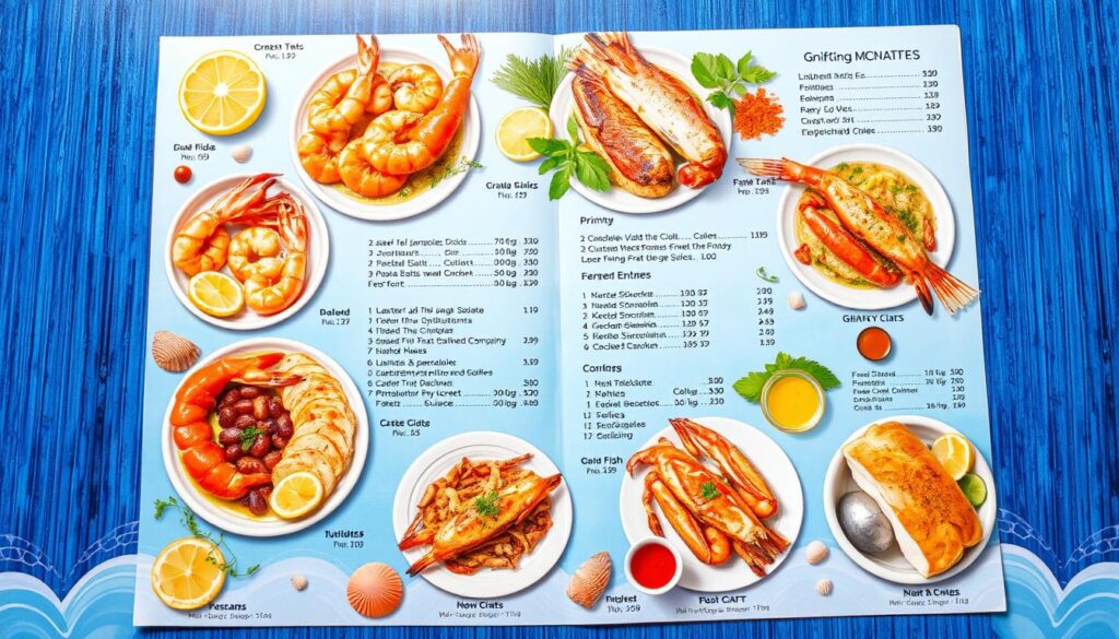 seafood restaurant menu