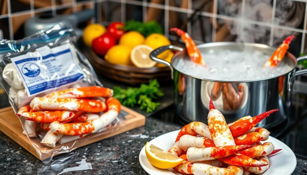 steps to prepare frozen crab legs