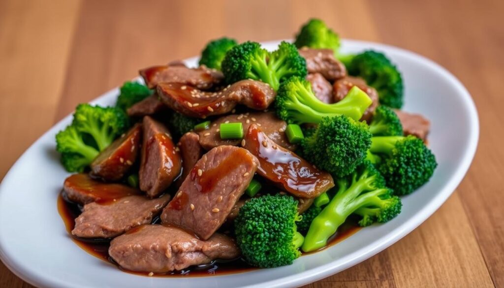 stir-fried beef and broccoli