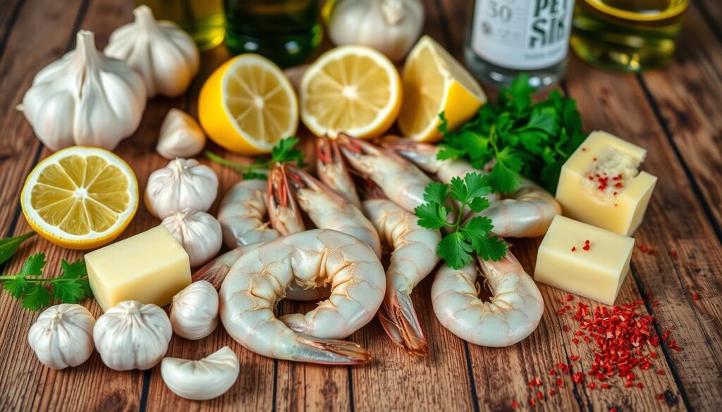 homemade shrimp scampi ingredients