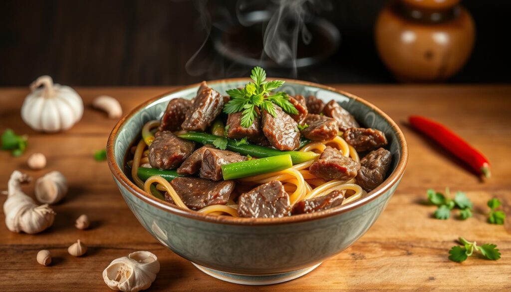 high protein mongolian beef noodles sauce